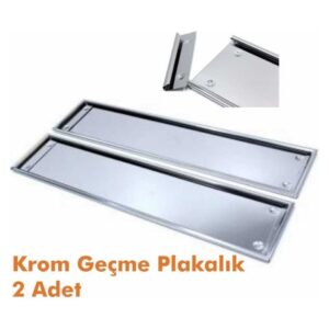Paslanmaz Krom Plakalik Ince Geçme (2ADET)