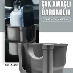 ARAÇ İÇİ BARDAK VE TELEFON TUTUCU SİYAH 2 ADET