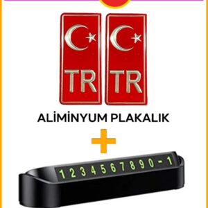 Tr Plaka Krom Sticker 2'li - Türkiye Plaka Krom Stıcker - Türkiye Plakalık Krom