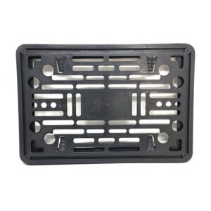 Çerçeveli Kare Plastik Plakalık  Motosiklet Uyumlu   Plaka Altlığı Vidalı 25x16cm
