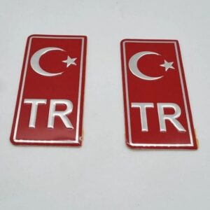 Tr Plaka Stıcker 2'li - Türkiye Plaka Stıcker - Türkiye Plakalık Stickeri