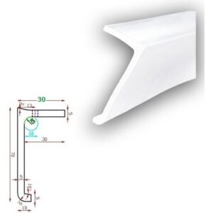 ÜNİVERSAL TAMPON ALTI LİP 7X285 BEYAZ MİNİBÜS OTOBÜS