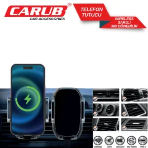 CARUB Telefon Tutucu Araç İçi Wireless Şarjlı