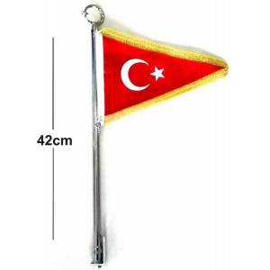 OTOMOBİL KROM BAYRAK DİREĞİ 35CM