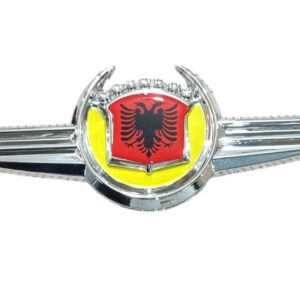 ÇELENK ARMA PLASTİK KROM ARNAVUT BAYRAĞI  LOGOLU SARI ÇERÇEVE