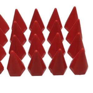 19 MM BİJON KAPAK SİVRİ KIRMIZI