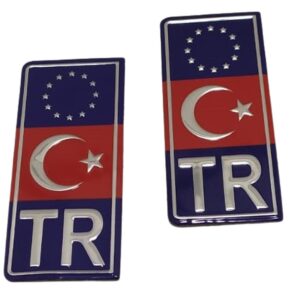 PLAKA TR ARMA ALUMİNYUM AVRUPA BİRLİĞİ+BAYRAK 1 TAKIM 2 ADET