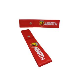 TAMPON İPİ ABARTH YAZILI VE LOGOLU KIRMIZI 2Lİ